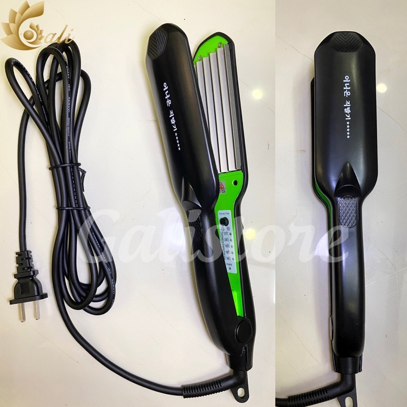 Máy dập xù  tóc cao cấp 5 sao pro xanh