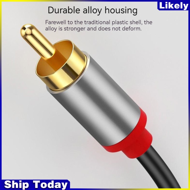 Cáp Chuyển Đổi Rca 3.5mm Sang 1 Đầu 2 Chuyên Dụng Cho Loa Máy Tính / Điện Thoại Di Động