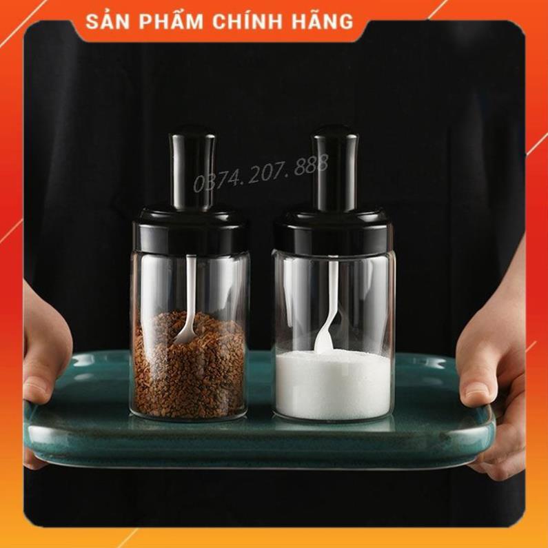 Hũ đựng gia vị muỗng nắp tiện dụng