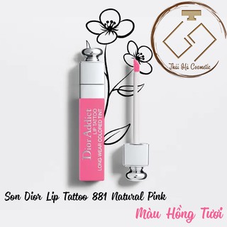 SON DIOR LIP TATTOO MÀU 881 Natural Pink Màu hồng tươi
