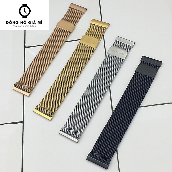Dây đồng hồ thép lưới SIÊU MỎNG KHÓA NAM CHÂM CAO CẤP