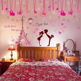 (HCM) Decal dán tường trang trí phòng cưới, phòng ngủ combo 2 bộ lãng mạn - decalhcm