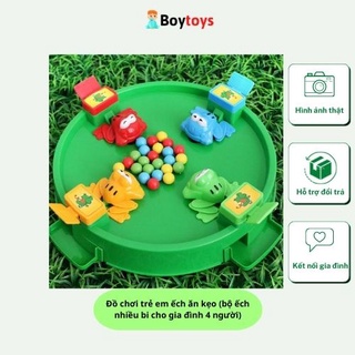 Đồ chơi trẻ em ếch ăn kẹo bộ ếch nhiều bi cho gia đình 4 người