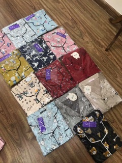 Bộ lụa satin mặc nhà