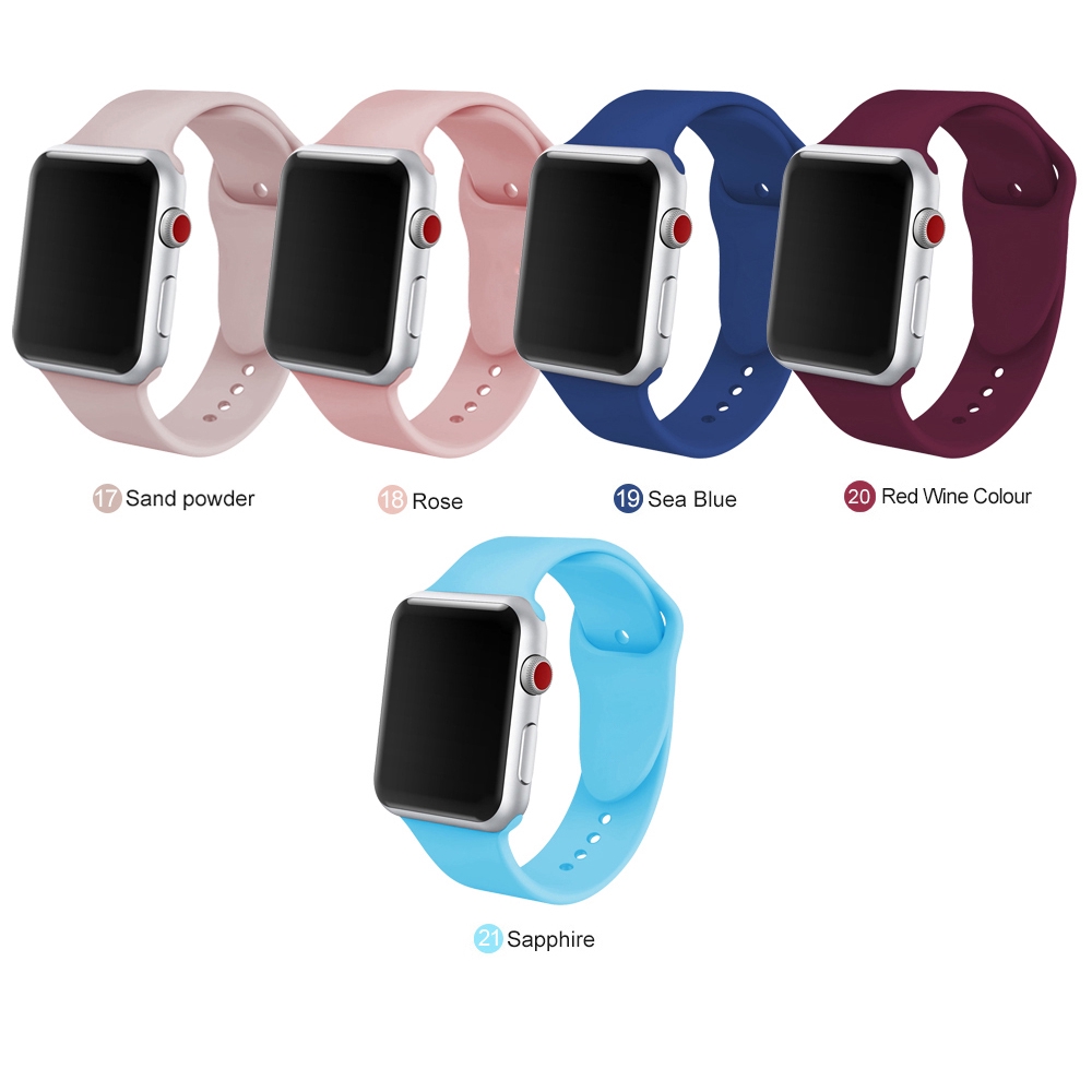 Dây đeo silicon thể thao cho đồng hồ thông minh for Apple Watch 1 / 2 / 3 / 4 / 5 / SE / 6/7 , iWatch 38mm/40mm 42mm/44mm 41mm 45mm