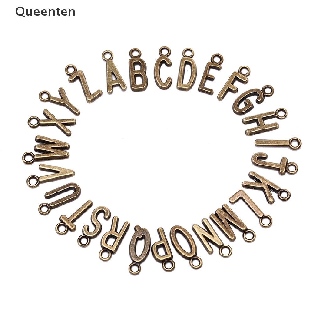 Bộ 26 Chữ Cái Xi Mạ Vàng / Bạc Charms