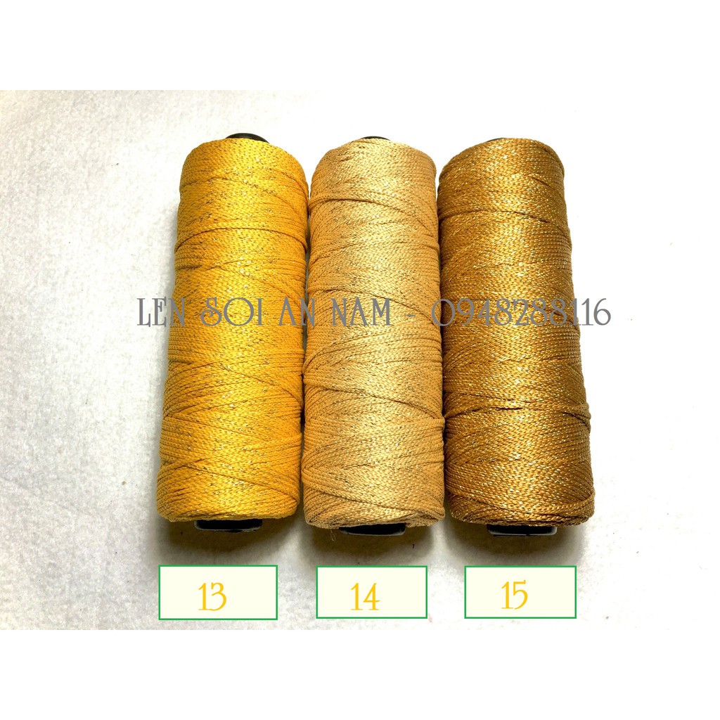 Sợi Dệt Kim Tuyến 2mm 125gram/cuộn (đã trừ lõi) - Phụ kiện túi xách - Phụ kiện thủ công Handmade