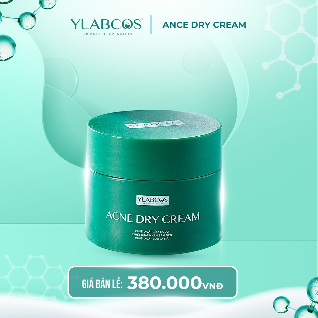 Kem Gom Cồi Mụn Ylabcos Acne Dry Cream Drlacir,Hộp 25gram,Hỗ Trợ Ngừa Mụn,Làm mờ vết thâm,giảm bóng dầu trên da