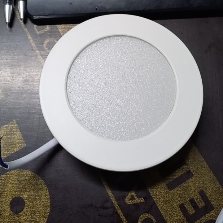Đèn Âm Trần 7W liền thể dùng điện trực tiếp 220v, lỗ khoét 90mm ánh sáng trắng MẶT TRẮNG
