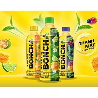 Lốc 6 Chai Trà Mật Ong Boncha Vị Chanh/Tắc/ Việt Quất Mật Ong 450ml