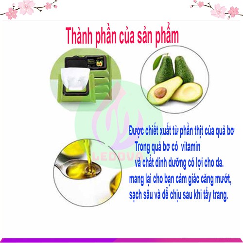 Khăn Ướt Tẩy Trang Tinh Dầu Bơ Sạch Sâu An Toàn Cho Làn Da Tiện Dụng | BigBuy360 - bigbuy360.vn
