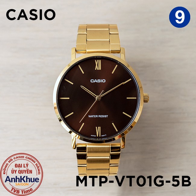 Đồng hồ nam dây kim loại Casio chính hãng Anh Khuê MTP-VT01 Series (40mm)