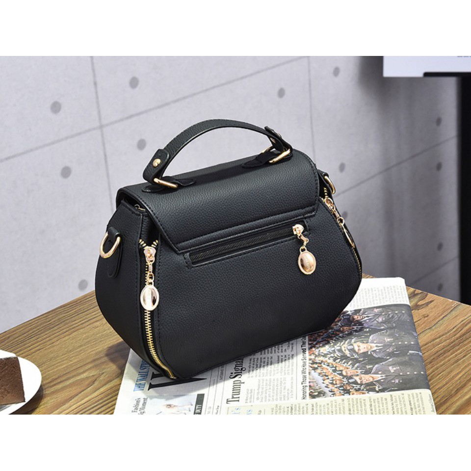 ( MUA TÚI TẶNG TAI NGHE )Túi xách nữ thời trang khóa hình tròn-TXC 298 | BigBuy360 - bigbuy360.vn