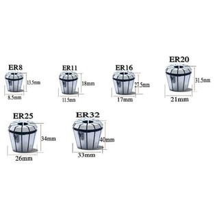 Đầu kẹp dao Spindle Collet ER11, ER16, ER20, ER25