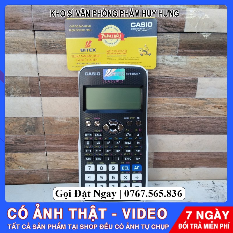 Máy tính Casio FX 580VN X  -570VN FLUS Hàng chính hãng bảo hành 7 năm casio (giá tại kho)