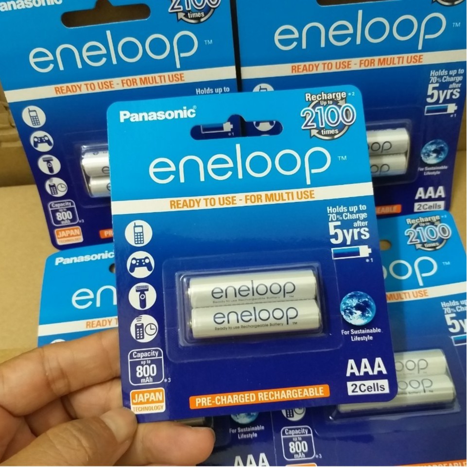 Pin AA, AAA Eneloop BK4MCCE Made in Japan (2 viên/ vỉ) , Pin AA Eneloop, Pin AAA Eneloop