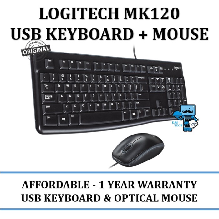 Bộ bàn chải đánh răng Logitech KEYBOARD + MOUSE (K120 + B100)