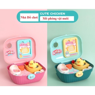 Đồ chơi mô phỏng vật nuôi ngôi nhà gà con Chicken House (Tặng kèm pin và dây sạc) dạng túi xách