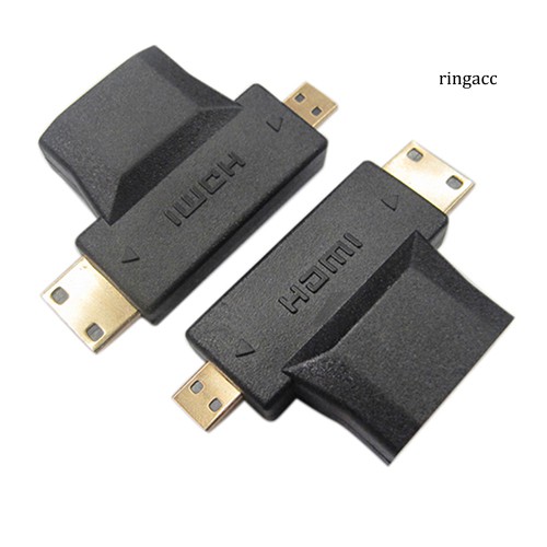 RCA Cáp Chuyển Đổi 3 Trong 1 Micro Hdmi Đực Sang Hdmi 1.4 Cái