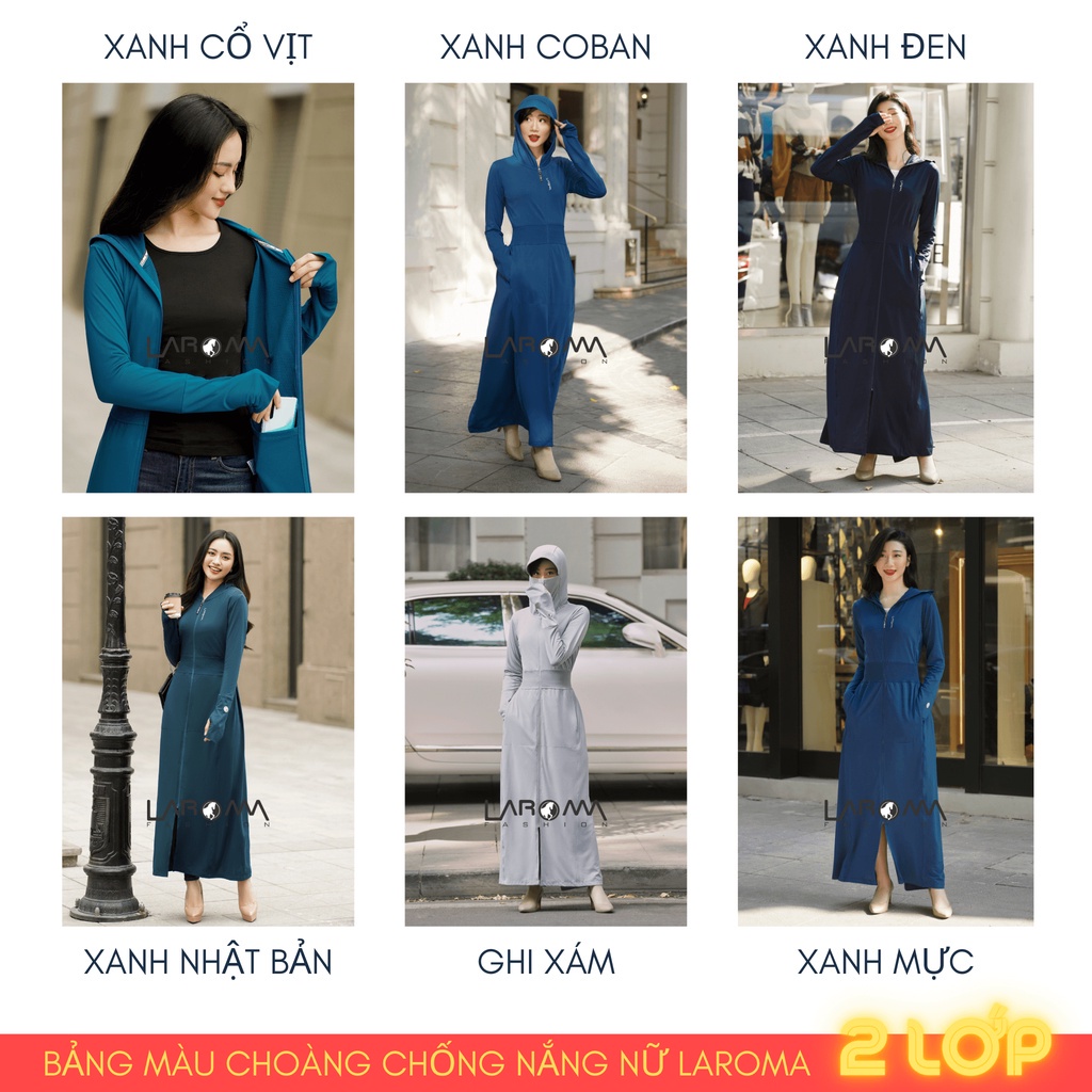 ⊙▲Choàng chống nắng nữ 2 lớp Laroma UPF50+ | Làm mát Kháng khuẩn Khử mùi | BigBuy360 - bigbuy360.vn
