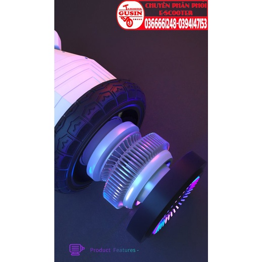 Xe điện cân bằng 8INCH, E-scooter GuSin có video test xe - GuSin bảo hành chính hãng 2 năm