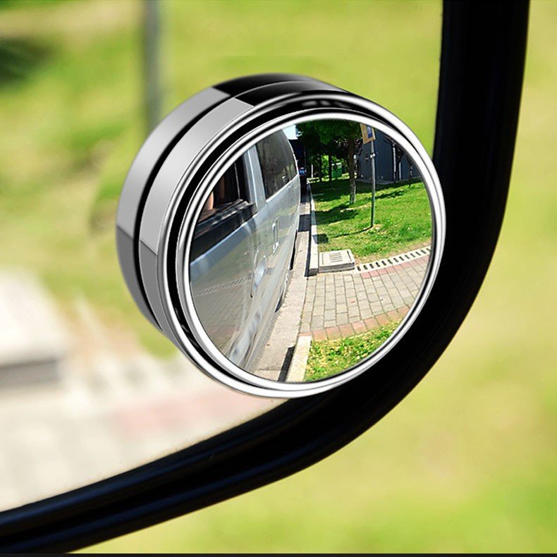 Gương cầu lồi ô tô 360 độ có viền cao cấp, gương chiếu hậu xe hơi , kính lồi gắn gương oto xóa điểm mù ô tô 4,5, 7 chỗ