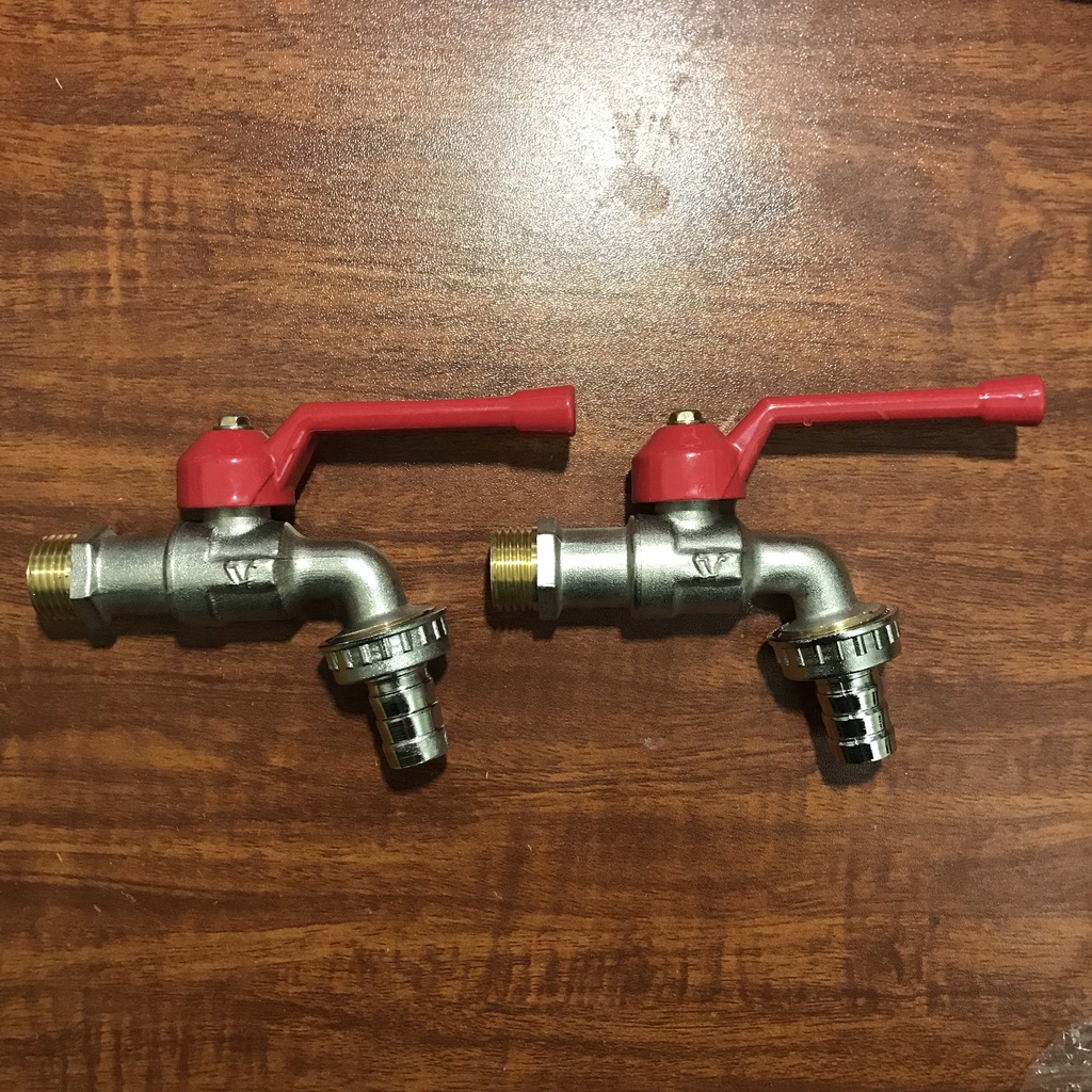 Vòi nước, van nước đồng mạ crom Sanwa cao cấp 21 và 27