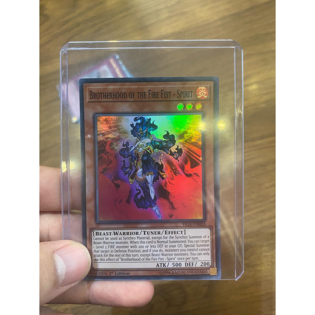[ Dưa Hấu Yugioh ] Lá bài thẻ bài Brotherhood Of The Fire Fist Spirit – Super Rare - Tặng bọc bài nhựa bảo quản
