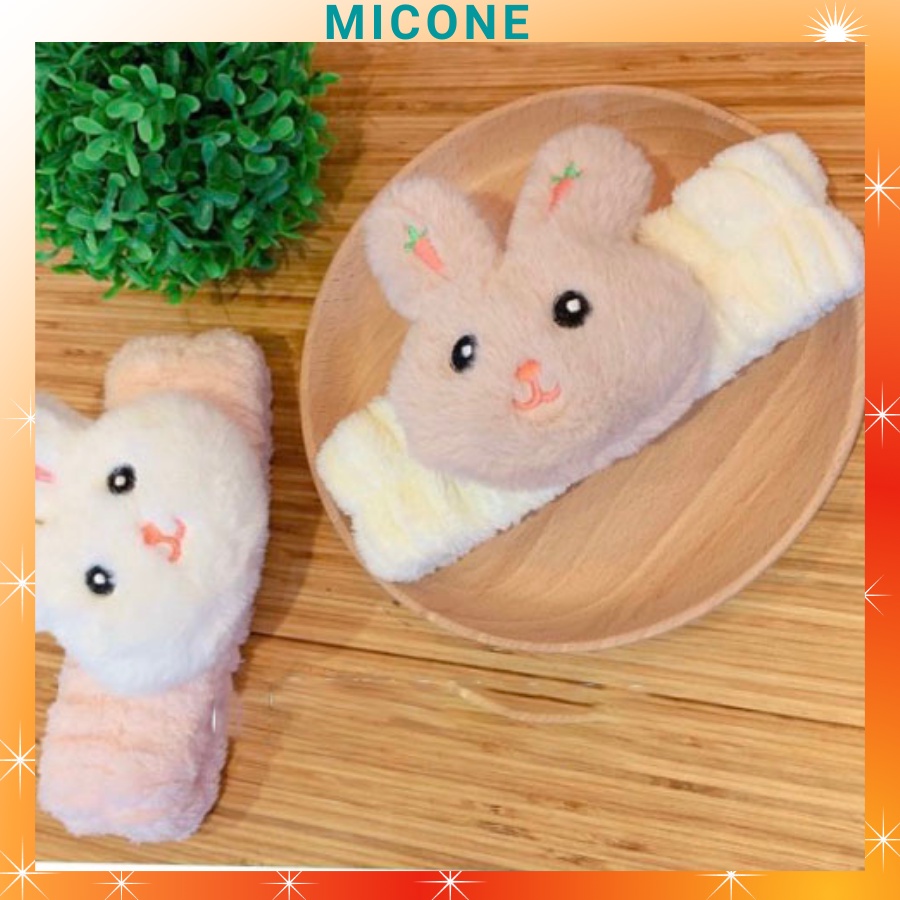 Băng đô rửa mặt thỏ bông cực xinh Micone bờm tóc phong cách cá tính BD34