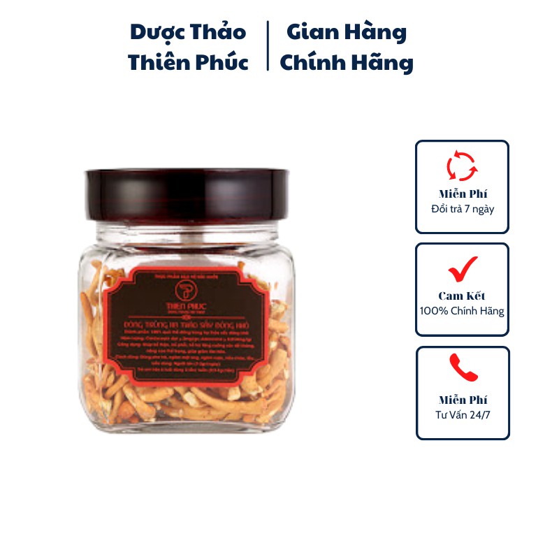 Đông trùng hạ thảo Thiên Phúc nguyên con thể tươi lọ 100gr