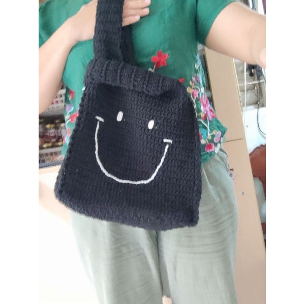 Túi len mặt cười Handmade - Smiley Bag