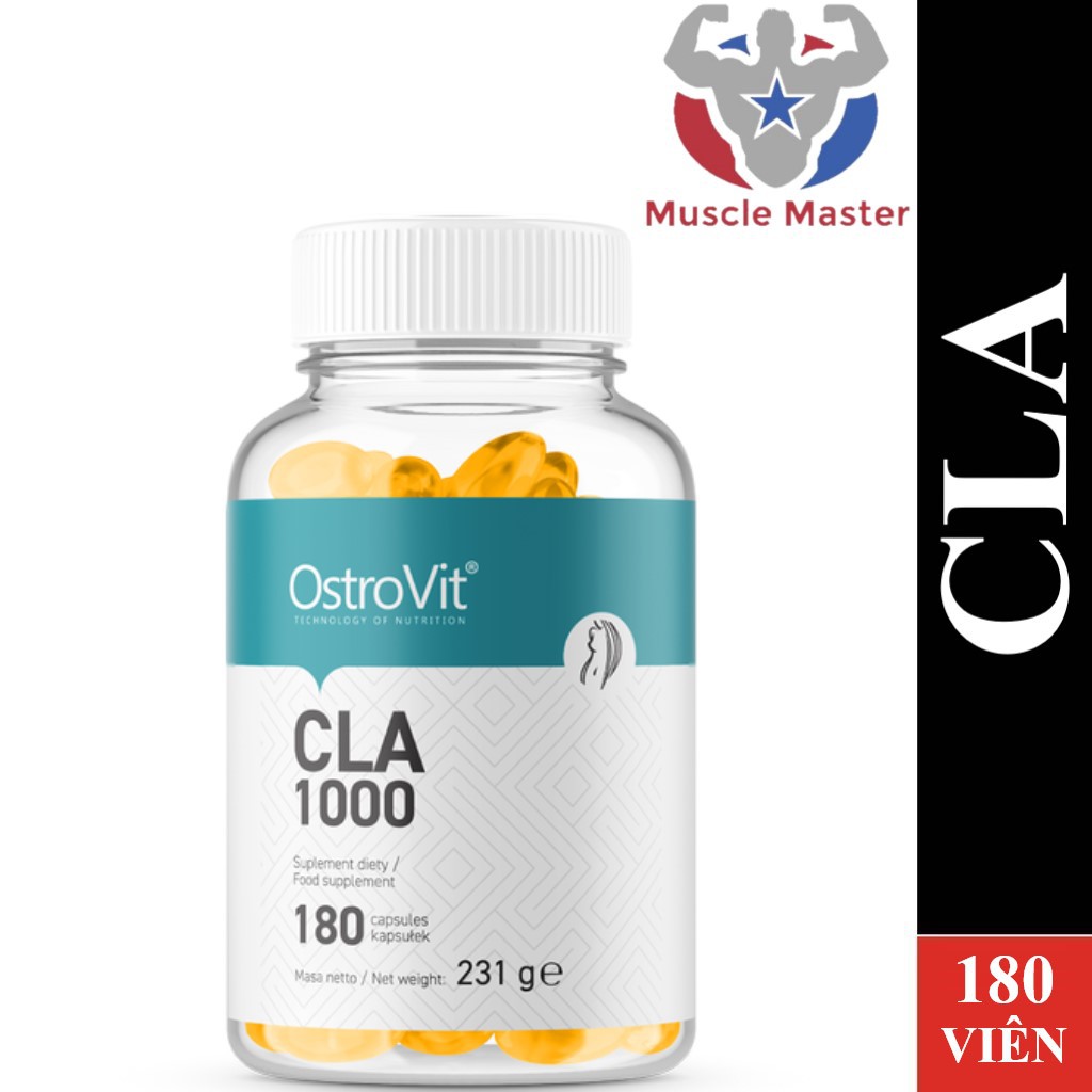 Thực Phẩm Bổ Sung Giảm Mỡ Tự Nhiên Ostrovit CLA 1000mg 180 Viên