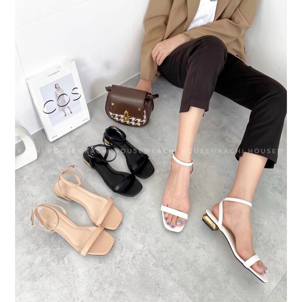 Giày sandal nữ đế bằng 2cm dây mảnh cực đẹp TH69