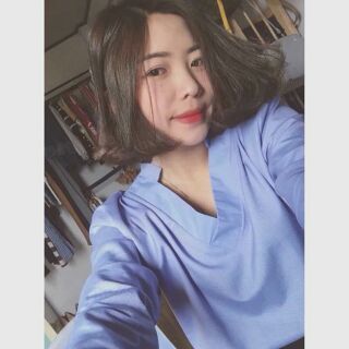 Áo sơ mi cổ V tay dài