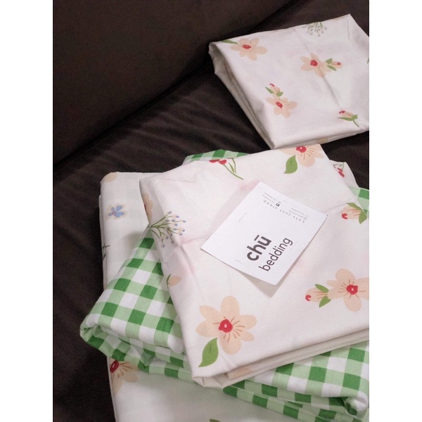 Bộ chăn ga gối poly cotton: hoa nhí nâu nhạt | BigBuy360 - bigbuy360.vn