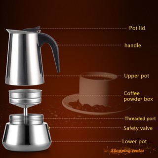 Bình pha cà phê espresso bằng thép không gỉ