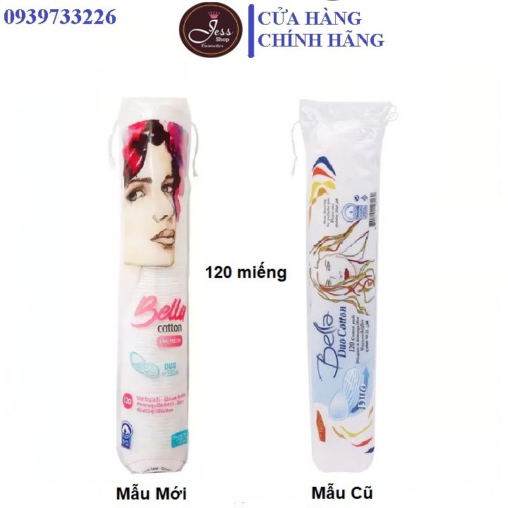 [Mẫu mới] Combo 10 Gói Bông Tẩy Trang Bella 120 miếng