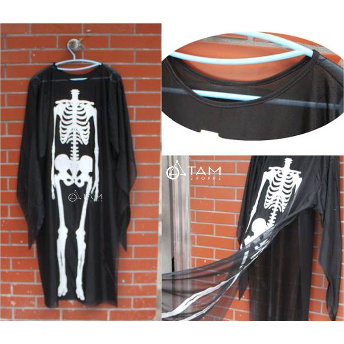 Áo choàng Halloween in hình bộ xương HLW-AC-04 TTTM | BigBuy360 - bigbuy360.vn