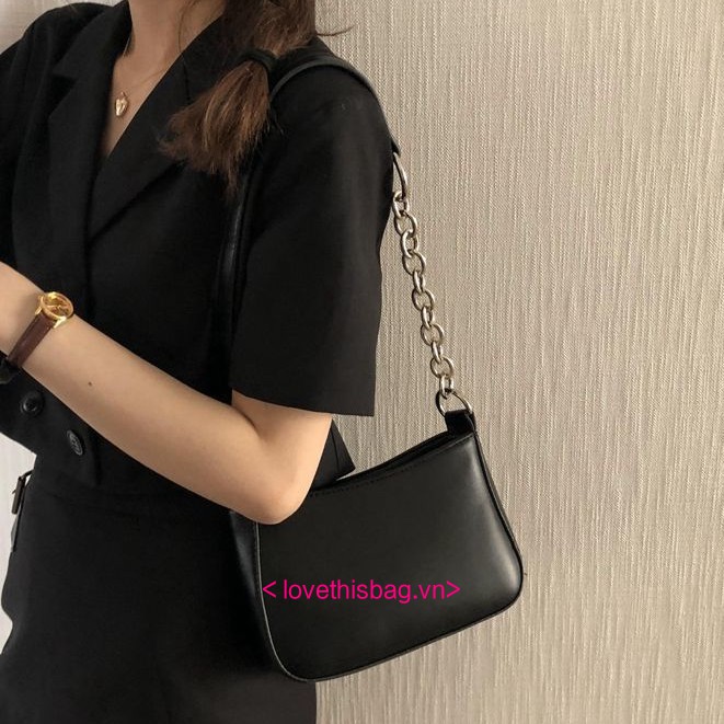 Túi Xách Đeo Chéo Phối Dây Xích Thời Trang Cho Nữ