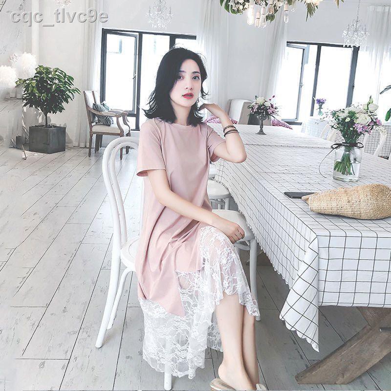 Western style maternity dress suit mid-length lace loose summer skirt super fairy top trend | BigBuy360 - bigbuy360.vn