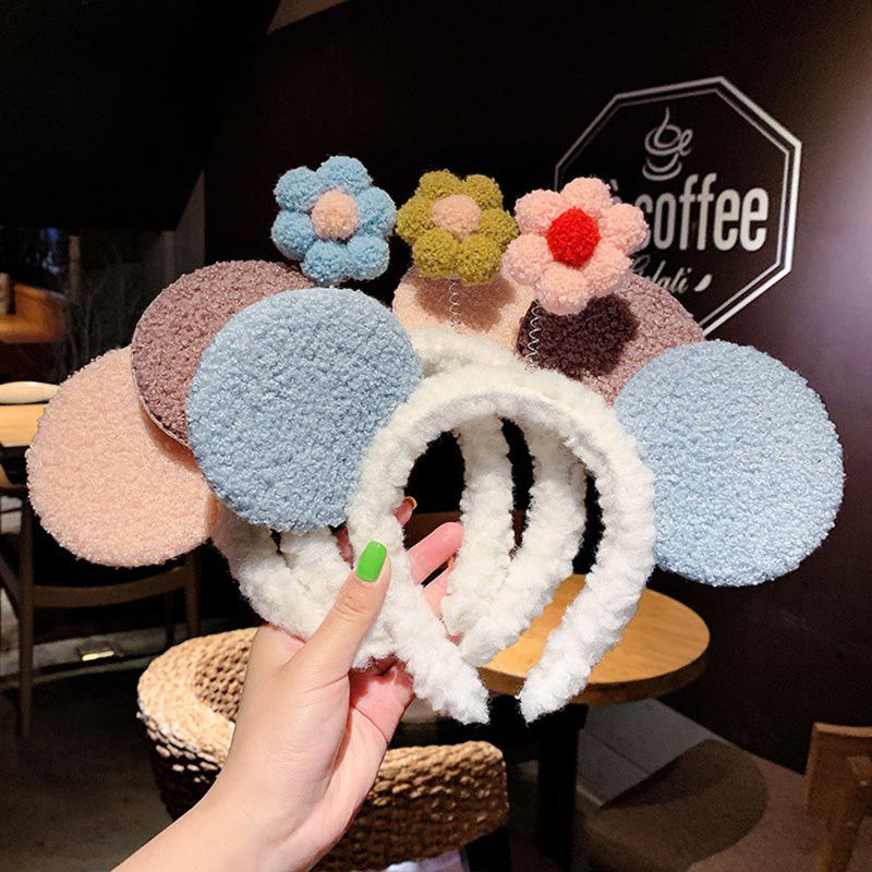 Băng đô cài tóc gắn hình bông hoa đáng yêu cho nữ