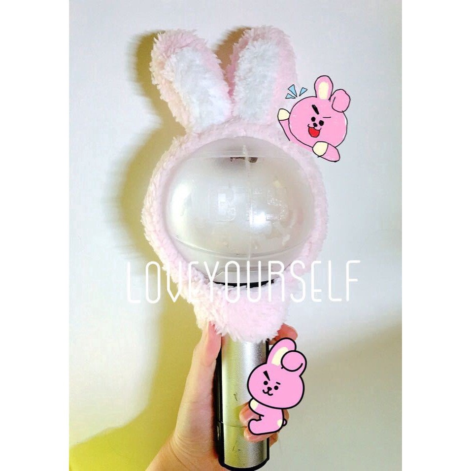 KPOP BTS BT21 Light Stick Plush Head Cover LightStick Cap