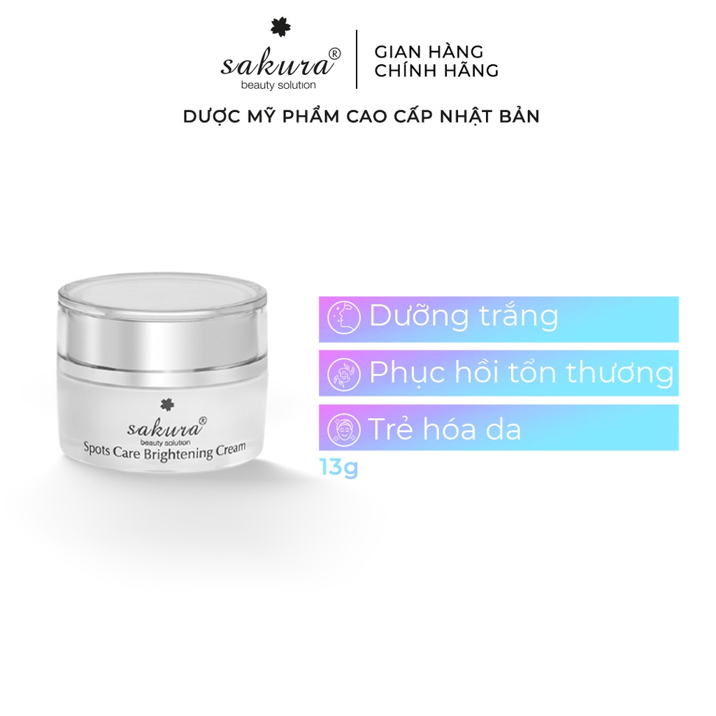 Kem dưỡng trắng da, ngừa sạm nám Sakura Spots Care Brightening Cream 13g