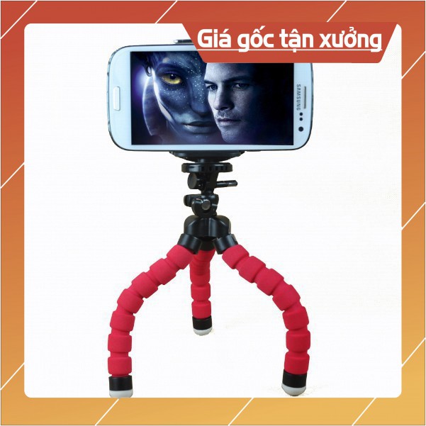 Tripod Bạch Tuộc 3 Chân Để Điện Thoại Để Bàn, Cầm Tay, Tặng Kèm Kẹp Điện Thoại