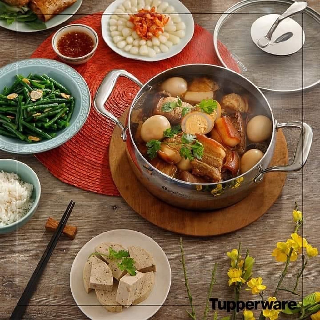 Nồi T Chef Series Casserole (nắp kính) - Tupperware