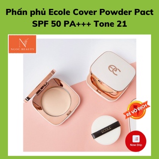 Phấn phủ, chống nắng, kiềm dầu, Ecole Cover Powder Pact SPF 50 PA+++