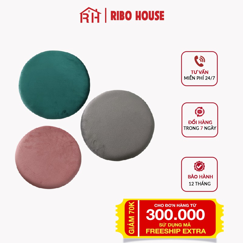 Đệm ghế gỗ các loại ghế bàn trang điểm RIBO HOUSE đệm bọc nỉ nhung rất mềm êm có nhiều màu RIBO90