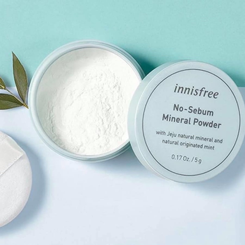 Phấn phủ dạng bột Innisfree No Sebum Mineral Powder kiềm dầu hiệu quả hộp 5g - CO103