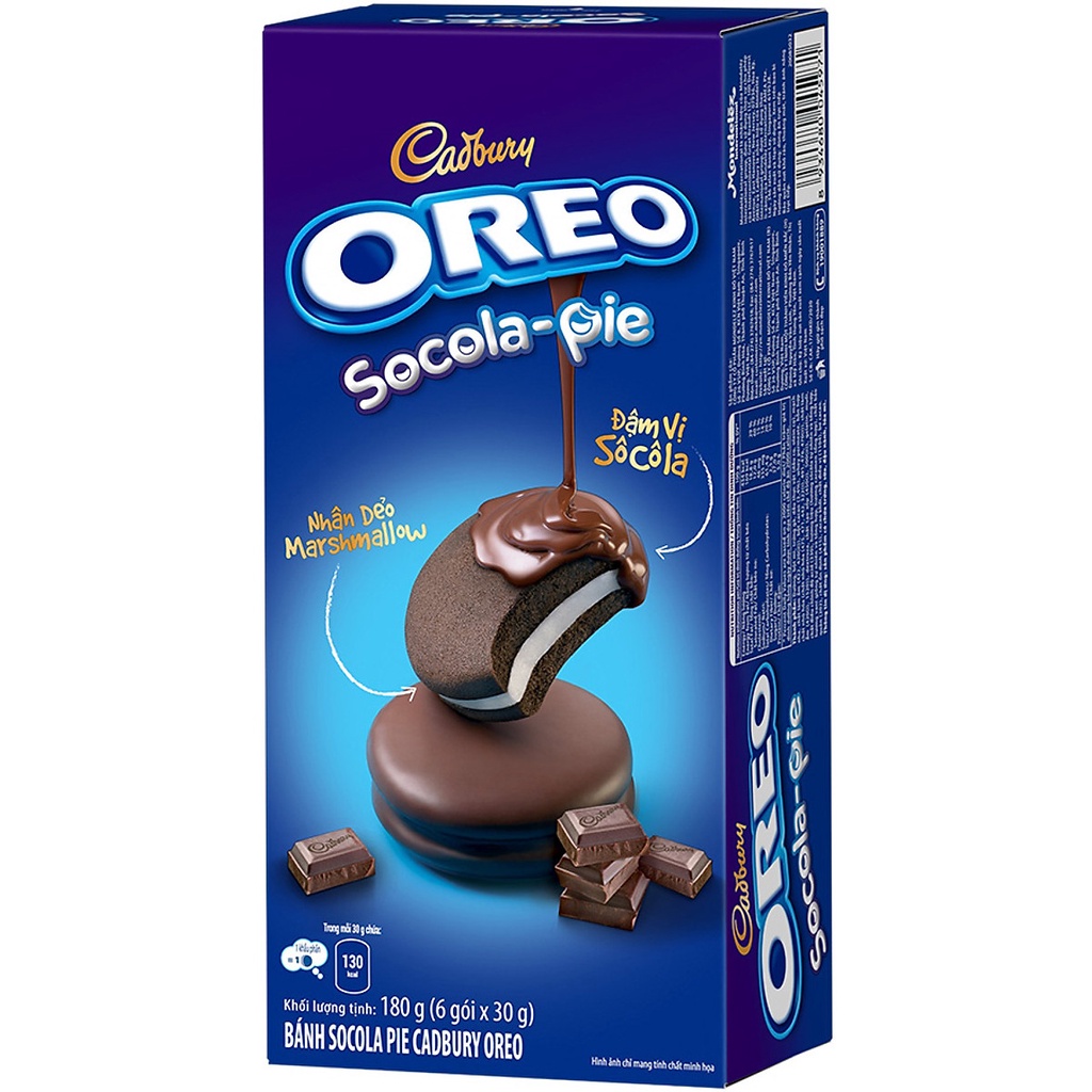 Hộp Bánh Oreo Sôcôla Pie 180g (6 Gói)