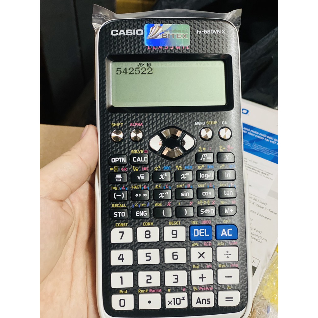 (Giao 2hKèm quà) Máy tính Casio 580vnx BH 07 năm kèm 01 bút dạ quang